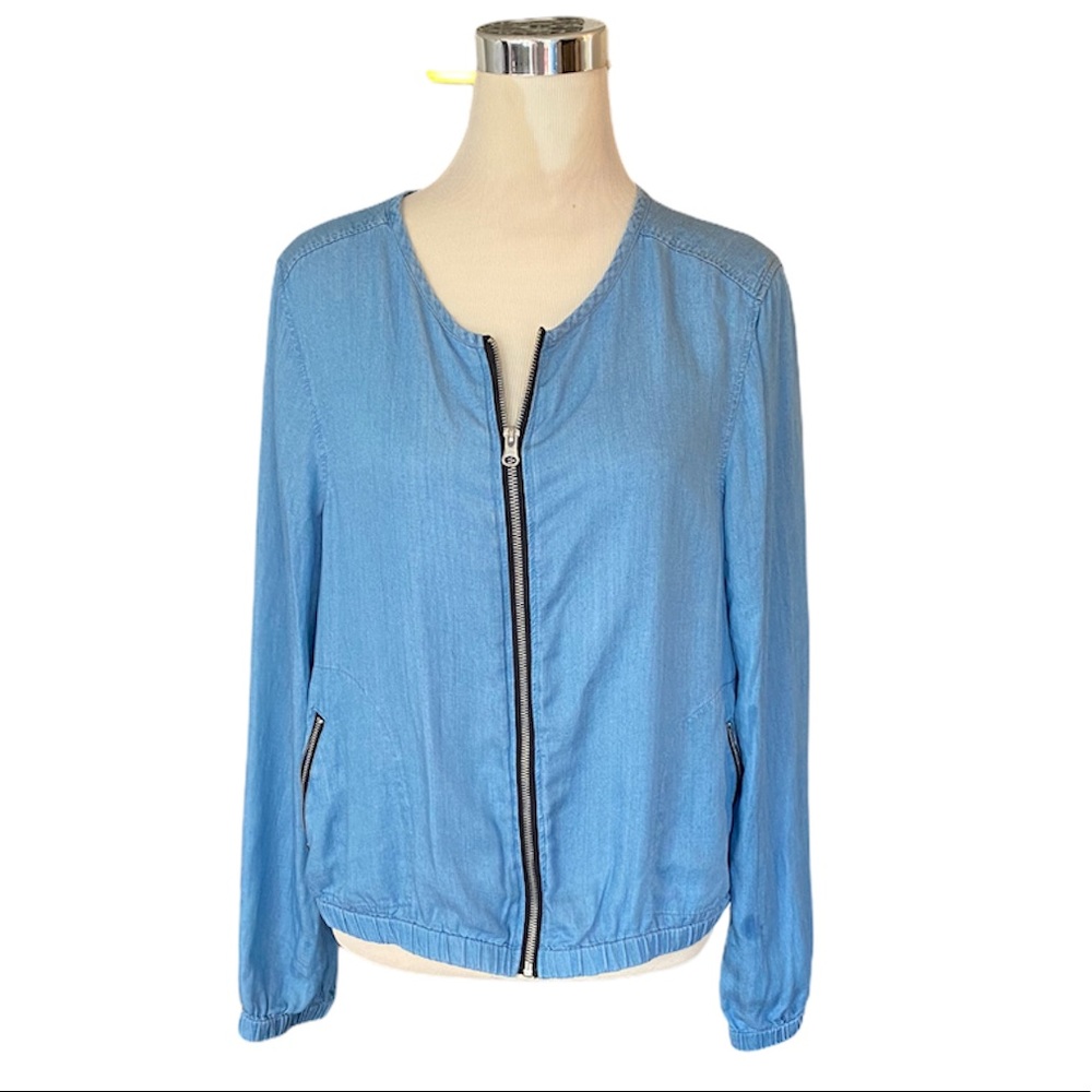 Fever Chambray Light Lyocell Zip Jacket